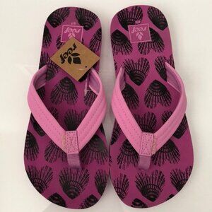 REEF Kids Ahi Heart Shells Flip Flop Size 6/7 Youth